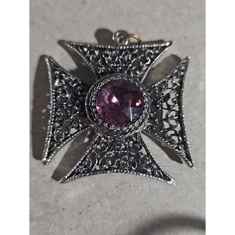 Vintage BARCS Maltese Cross Pendant